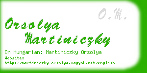 orsolya martiniczky business card